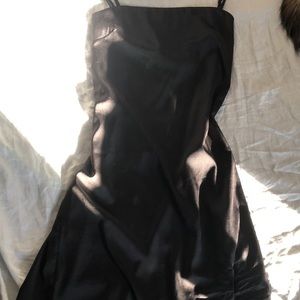 Side slit Silk mini dress